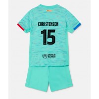 Barcelona Andreas Christensen #15 3rd trikot Kinder 2023-24 Kurzarm (+ Kurze Hosen)